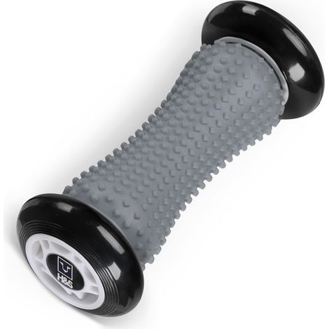Balle de massage pour les pieds - Rouleau musculaire pour les fascias et les pieds - Rouleau de gymnastique en silicone avec picots - Gris (1/5)