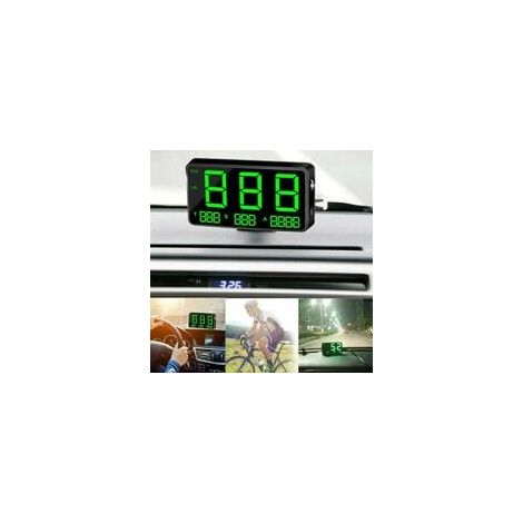 Voiture Moto Numérique GPS Compteur De Vitesse Head Up Display MPH Alarme De Survitesse(105X16X60mm) (1/5)