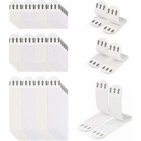 36 Paires (72 Bandes) Languettes Accroches Tableaux sans Percer Bandes de Suspension pour Photos Languettes Accroches Bandes AdhéSives Tableaux Fixation sans Dommage Bandes de Cadre Mural (1/4)