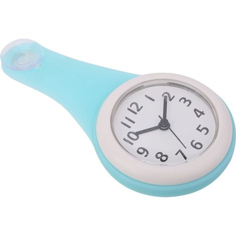 Modische, wasserdichte Hängeuhr für Bad und Küche, Heimdekoration (Blau) (1/5)