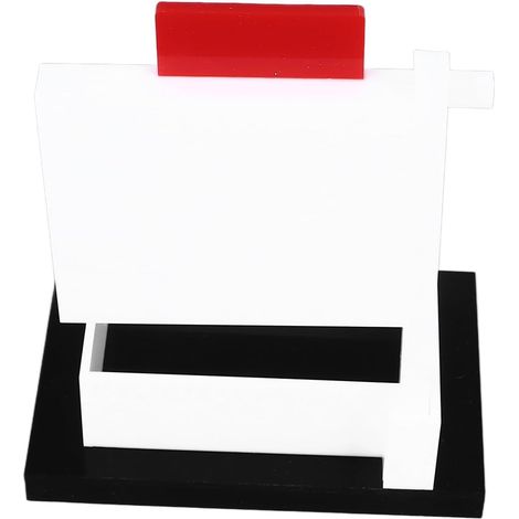Support de cartes de visite, acrylique, 2 compartiments pour cartes, support minimaliste pour bureau, bureau et cliniques, 13 x 10,9 cm (1/5)