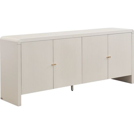 Buffet avec 4 portes en MDF - Beige et doré - MIRENALO (1/5)
