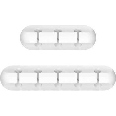 Clips de câble blancs, organisateur de câbles, gestion des câbles, lot de 2 supports de câble pour bureau, maison et travail (5, 3 fentes) (1/5)