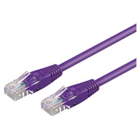 CAT 6 cavo patch, U/UTP, viola, conduttore di alluminio placcato di rame (CCA). Lunghezza del Cavo 0.25 m