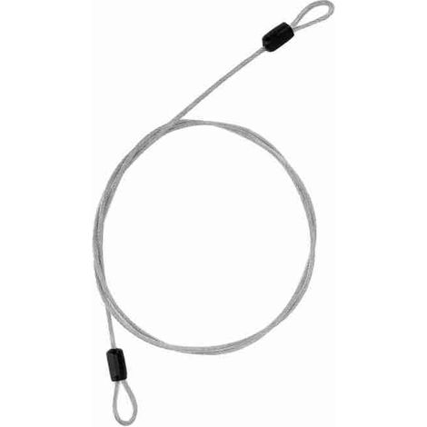 Candado para bicicleta/patinete para deportes de ciclismo: cable de acero interno y argolla de seguridad de plástico externa (negra)