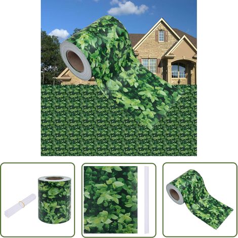 The Living Store Écran d'intimité de jardin PVC 35x0,19 m Vert - Écran D'intimité Jardin - Clôture Pvc - Barrière De Confidentialité - Rouleau De Clôture - Brise-vue Extérieur (1/6)