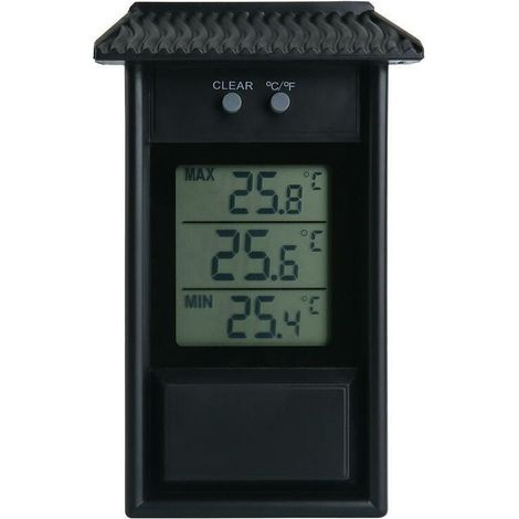 Thermomètre Électronique Extérieur Thermomètre Extérieur Thermohygromètre Électronique Étanche Réfrigérateur Thermomètre Taille Température Valeur Mémoire Fonction 13.2x8x3 (Cm) Noir 1pc (1/3)