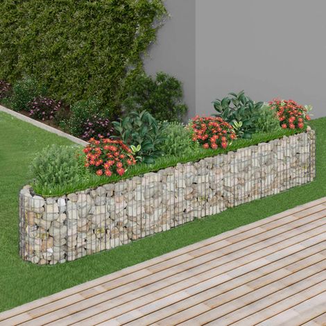 Potager surélevé en gabions, fer galvanisé, 330 x 50 x 50 cm (1/5)