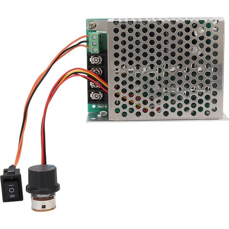 Variateur de vitesse pour moteur à balais 40A DC 12V-36V, contrôle de sens horaire/antihoraire réglable, haute puissance avec boîtier (1/5)