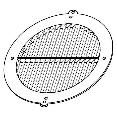 Faber 112.0157.303 Griglia Direzionale Esterna per Cappa 12,5 cm (1/2)