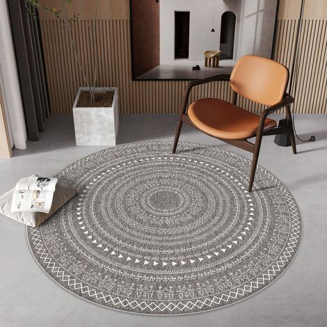 Tapis rond anti-dérapant pour bureau, salon ou chambre d’enfant – Tapis de sol 80 cm de diamètre pour canapé, table basse, espace de travail ou zone de détente