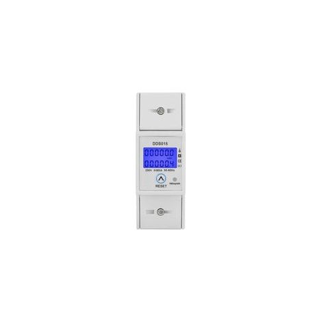 1 pièce 5 80A 230V 50Hz compteur d'énergie électrique monophasé rétroéclairage LCD, DDS015 compteur d'énergie électrique monté sur rail DIN, compteur d'énergie électrique Watt (1/5)