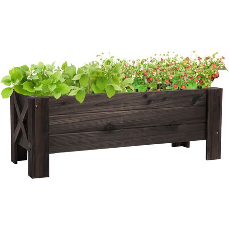 easycomfort letto per orto rialzato e fioriera da esterno rettangolare, 100x36.5x36cm (1/5)