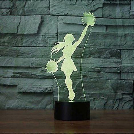 SCSYV Original 3D-Touch-Tisch-/Schreibtischlampe, Cheerleader-Design, 7 wechselnde Farben, Wohnaccessoires, Weihnachts- oder Geburtstagsgeschenk (1/5)