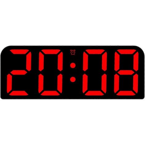 Grande horloge murale numérique avec affichage de la température et de l'humidité, mode nuit, horloge de table (1/4)