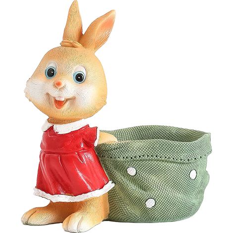 Jardinière lapin jaune – Panier – Succulentes – Décoration – Original – Mignon – Charmant – Durable – Pratique (1/4)