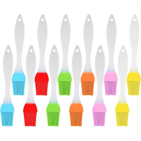 Set di 12 spazzole da cucina, per oliare griglie, per cucinare, resistenti alle alte temperature (1/4)
