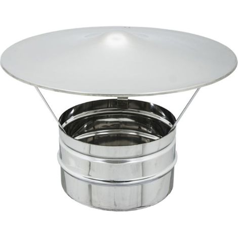 Idroweb – Chapeau fixe chinois en acier galvanisé 10 cm – Collier pour fumisterie – Résistant aux intempéries – Pour installations extérieures
