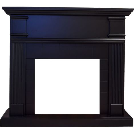 Marco De Chimenea Mpc Caldera Negro Ideal Para La Chimenea Electricavolcano Insertar o Quemador Existente Diseno Clásico Atemporal Hecho De Madera Mdf Resistente