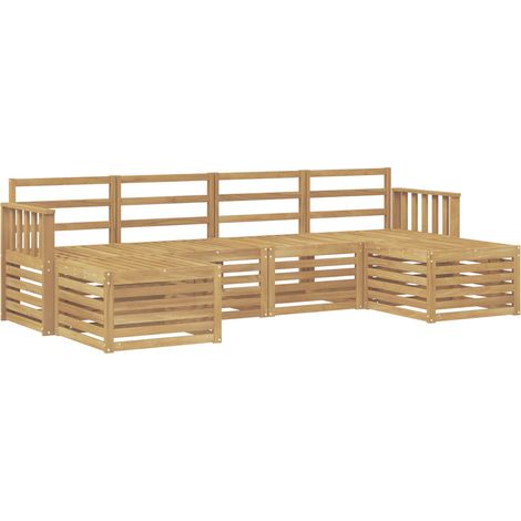 Ensemble de canapés d'extérieur 5 pcs Blanc 249 x 122,5 x 73 cm vidaXL (1/5)
