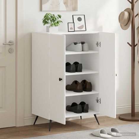 Cabinet à chaussures BREDA 59,5 x 39,5 x 90 cm Blanc (1/5)