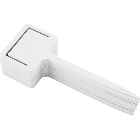 20 étiquettes blanches imperméables et résistantes en PVC pour plantes et fleurs, idéales pour le jardinage et le piquetage des graines. (1/5)