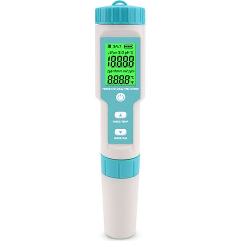 Détecteur de qualité de l'eau sept en un C600 hydromètre de salinité ph multifonction ORP potentiomètre négatif stylo de détection tds (1/2)