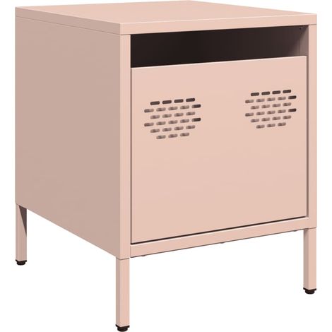 Maison Exclusive - Comodino Rosa 35x39x43,5 cm in Acciaio