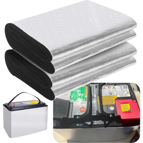 Batterieisolationsset, 18 cm x 1 m Wärmeschutz, isolierte Batterieabdeckung, kältebeständig, flammhemmend, für Auto, LKW, Wohnmobil (1) (1/5)