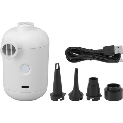 Pompe à air portable – rechargeable USB DC5V – mini électrique – matelas / flotteurs / piscine – 4 buses (1/5)
