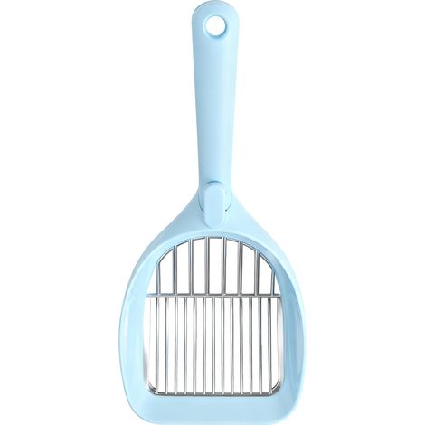 Pelle à litière - Sans marque - Modèle 2 en 1 - Acier inoxydable ergonomique avec revêtement PTFE antiadhésif, grande taille 35cm, bleue (1/5)