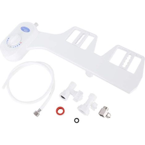 Pulvrisateur de bidet de toilette, G1/2in Attachement de bidet de toilette double buse Pulvrisateur de bidet de salle de bain pour le nettoyage des parties prives de la hanche Cadeau de Nol, cadeau d (1/5)