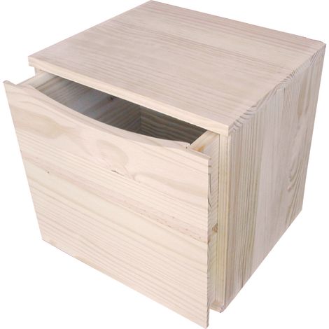 Pensile 1 cassetto 36x30x36 cm in Legno di Pino Naturale