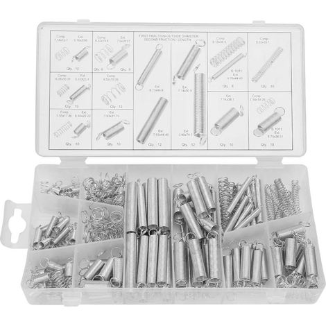 Lot de 200 ressorts métalliques de traction compression extension