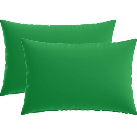 Cojín con almohada HEERLEN 2 uds. Verde Poliéster vidaXL (1/5)