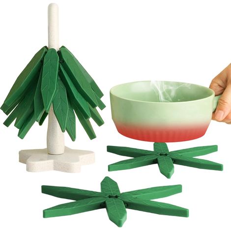Dessous de plat, forme sapin, avec support (1/5)