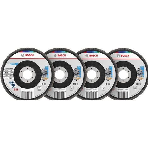 Bosch X451 Fächerschleifscheiben Set, 125 x 22,23 mm, K40/K60/K80/K120, Z29, 60-tlg. (1/5)