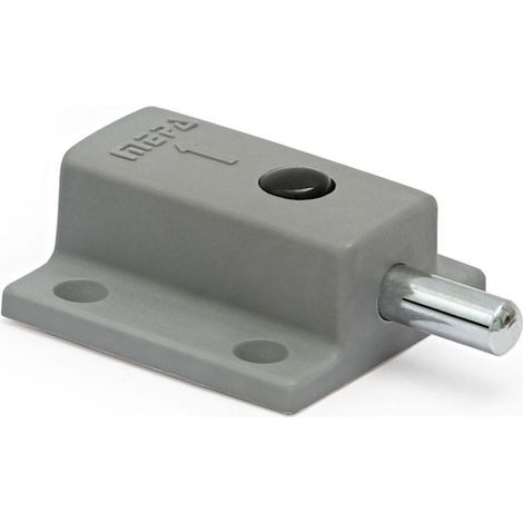 HERRAJES ALK pasador-pulsador automática gris para mesa , El pasador-pulsador automático para mesa en color gris, de la marca ALK es (1/2)