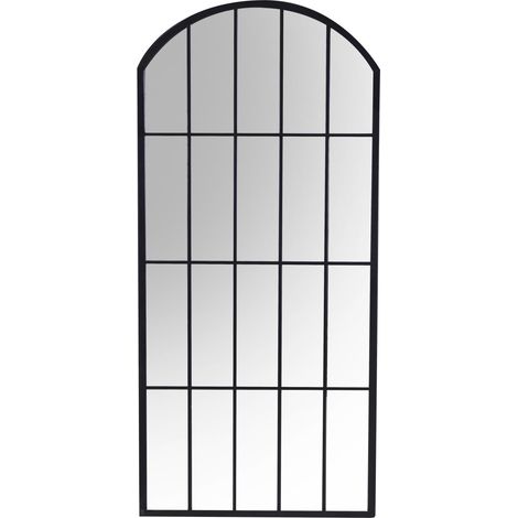 Miroir en métal noir cm64x2h139