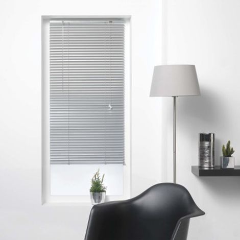 Paris Prix – Store vénitien 60x130cm en aluminium argent – Élégant et facile d'entretien – Système d'attache discret pour fenêtres modernes