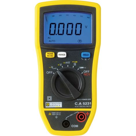 Chauvin Arnoux C.A 5231 Hand-Multimeter digital CAT III 1000 V, CAT IV 600 V Anzeige (Counts): 600 (1/4)