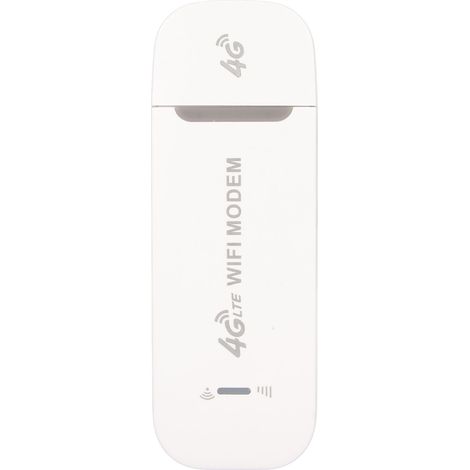Routeur WiFi 4G 150Mbps, Slot pour Carte SIM, Support jusqu'à 10 Appareils, USB Plug & Play, Modem 4G LTE USB pour Bureau, Voyage, Maison, Blanc (1/5)