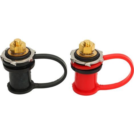 Confezione da 2 terminali di ricarica per batterie con perno da 3/8 di pollice e connettore di giunzione remoto per saldatrici, navi e camper. (1/5)