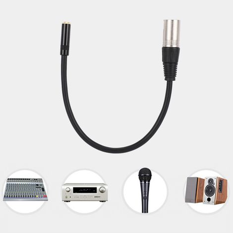 Câble adaptateur audio 3,5 mm femelle vers XLR mâle en alliage de zinc (1/5)