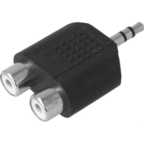 Adattatore Jack RCA Audio Convertitore Da Jack 3,5mm Maschio A 2 RCA Femmine (1/3)