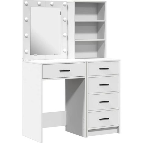 Maison Exclusive - Tavolo da Trucco con cassetto 2 pcs Bianco 50 x 41 x 135 cm