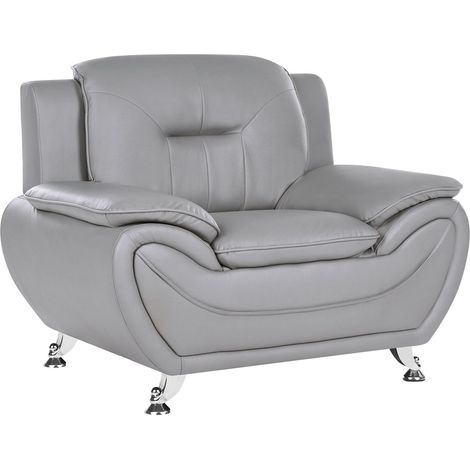 Sessel LEIRA Kunstleder Grau