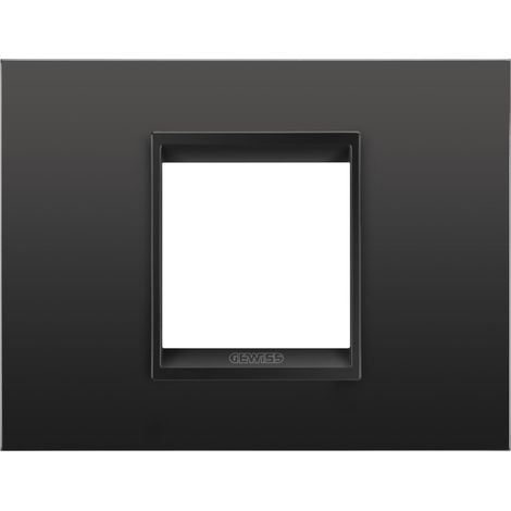 PLAQUE LUX 2P METAL NOIR SATIN MONOCH GEWISS GW16202XM