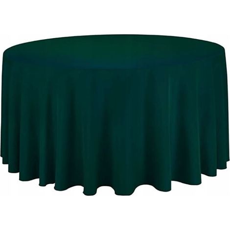 Nappe verte ronde de 320 cm pour banquet de mariage (1/4)
