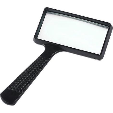 Tragbare 3-fache Vergrößerungslupe (10 x 5 cm), rechteckige Lupe, kratzfeste Glaslinse zum Lesen
